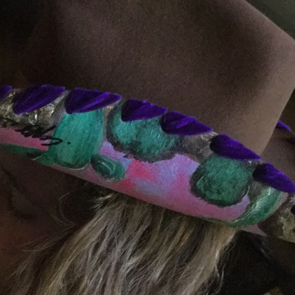OOAK custom painted cowgirl cowboy felt western hat barrel national finals rodeo - Picture 11 of 11